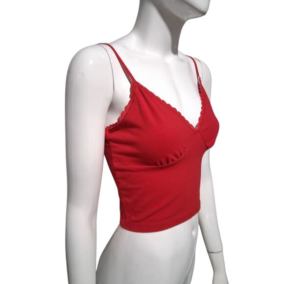 Y2K Vintage Ambiance Babydoll Womens size Medium Lace Cropped Fairygrunge Cami - Picture 9 of 12